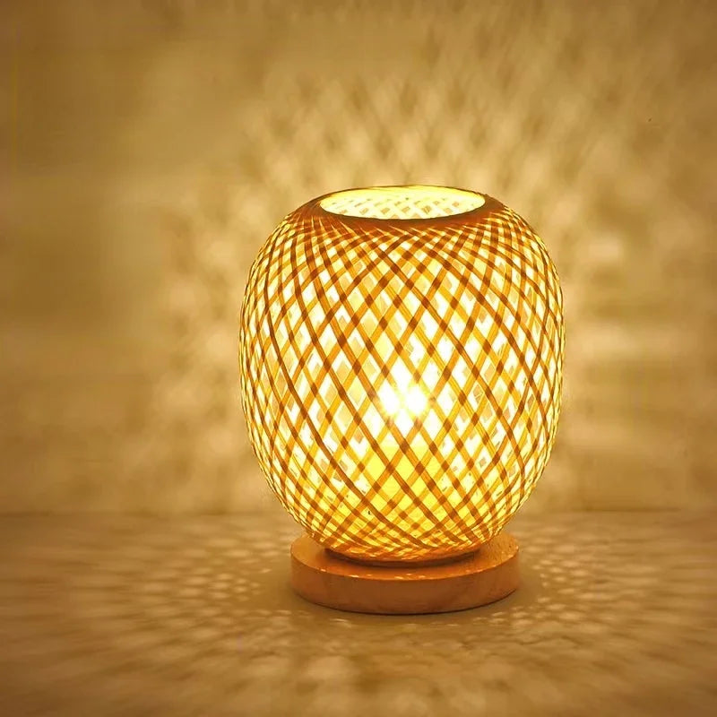 Handmade Rattan Table Lamp - Default Title