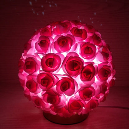 Royallure 3D Rose Sphere Flower Lamp - 9 Stunning Colors - Rose
