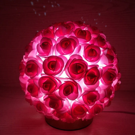 Royallure 3D Rose Sphere Flower Lamp - 9 Stunning Colors - Rose