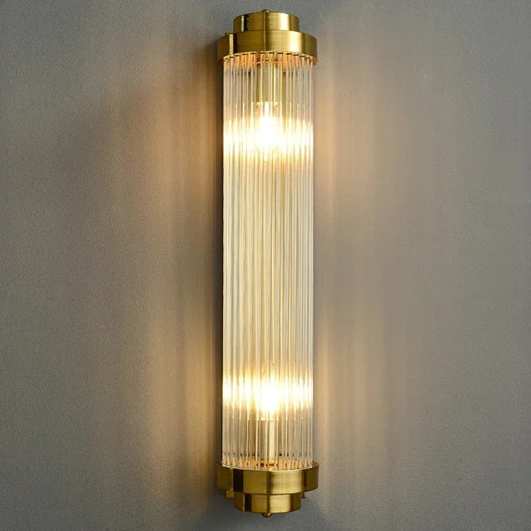 Royallure Art Deco Brass Wall Light Sconce for Bathroom and Living Room Illumination