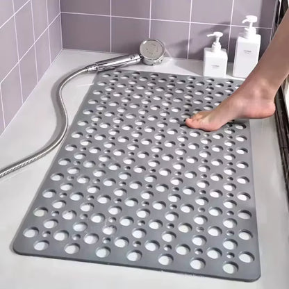 Royallure Rectangular PVC Anti-Slip Shower Mat – Drain-Hole Bath Safety, Durable Grip