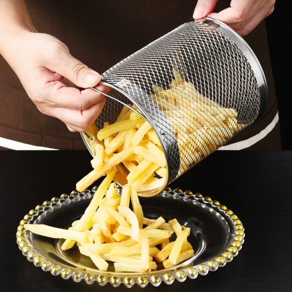 Luxora 304 Stainless Steel 2L Deep Fryer Pot with Oil Strainer and Fry Basket