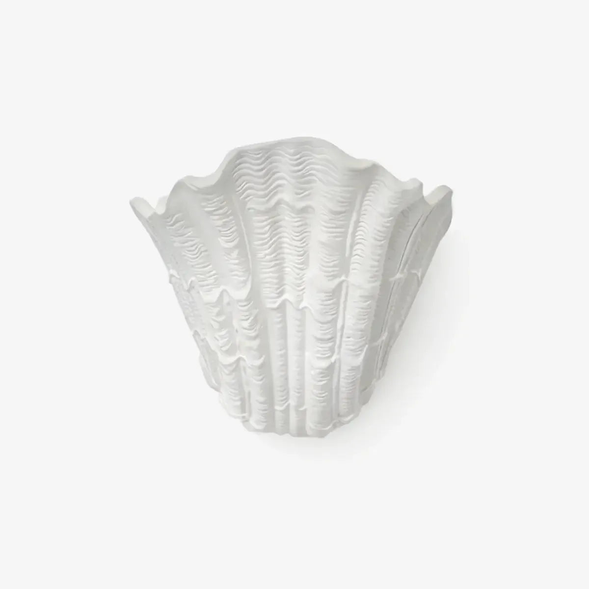 RoyaleGlow Handcrafted Plaster Seashell Sconce - Organic Modern Wall Light