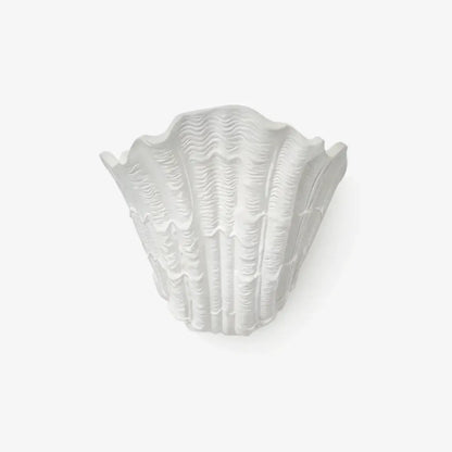 RoyaleGlow Handcrafted Plaster Seashell Sconce - Organic Modern Wall Light