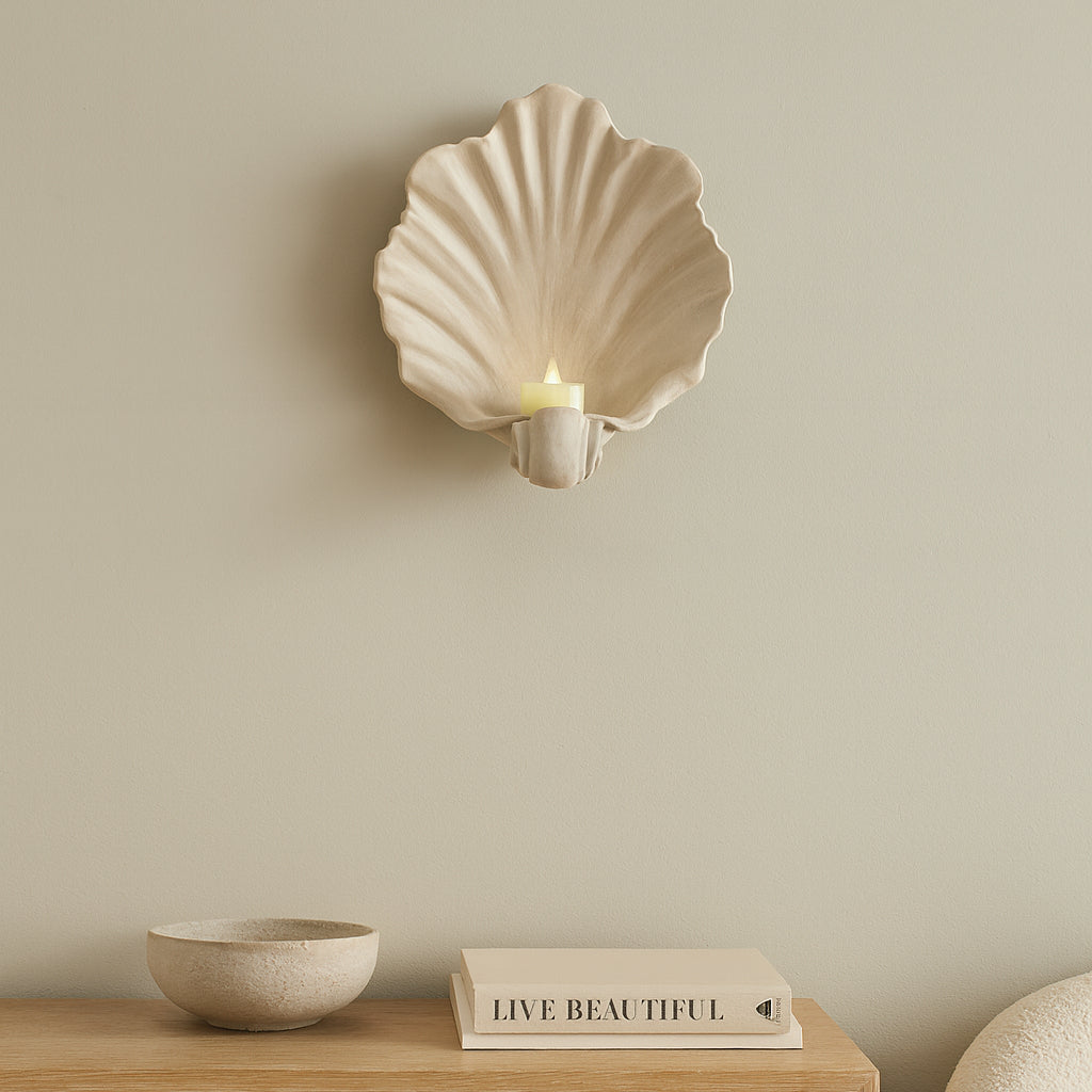 Shell Wall Sconce Candle Holder 1