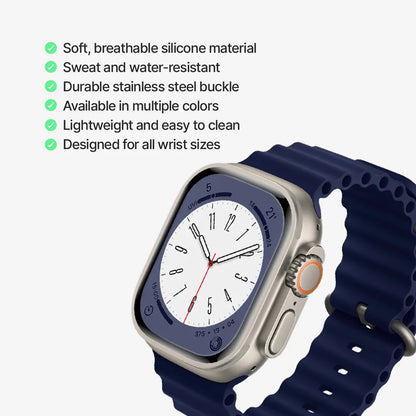 RoyaleGlow Waterproof Apple Watch Compatible Band – Secure Fit for Sports & Swimming