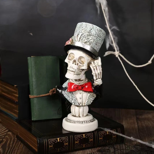 Skeleton Groom Halloween Atmosphere Resin Halloween Creative Ornament 0