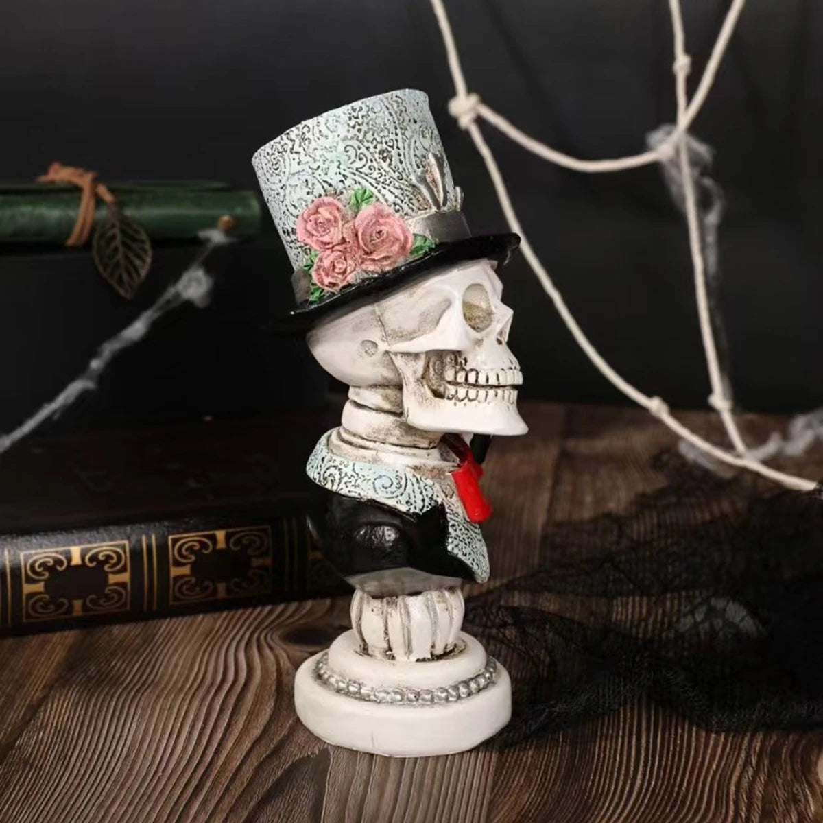 Skeleton Groom Halloween Atmosphere Resin Halloween Creative Ornament 1