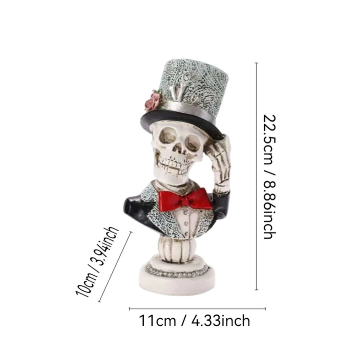 Skeleton Groom Halloween Atmosphere Resin Halloween Creative Ornament 5