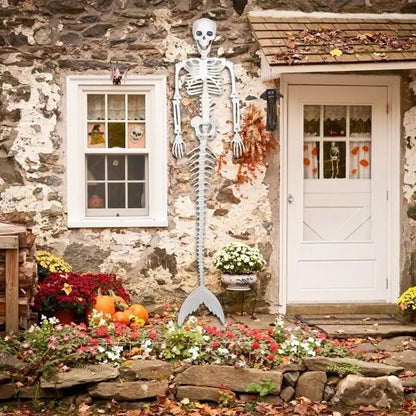 Skeleton Mermaid Skeleton Portable Plastic Decoration Fish Skeleton Statue 80cm Flexible Halloween Fish Skeleton Haunted House 3