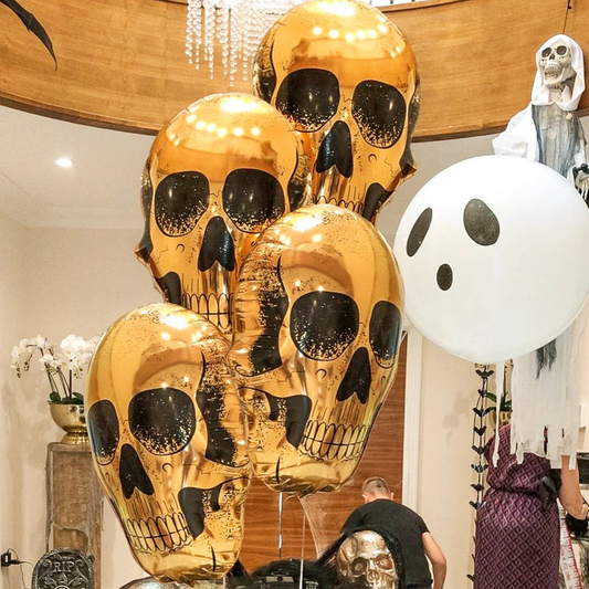 Rayvia Skull Foil Balloon Halloween Party Haunted House Horror Decoration