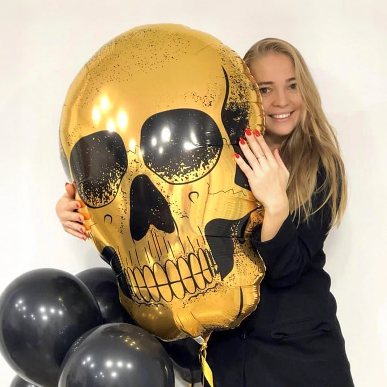 Rayvia Skull Foil Balloon Halloween Party Haunted House Horror Decoration