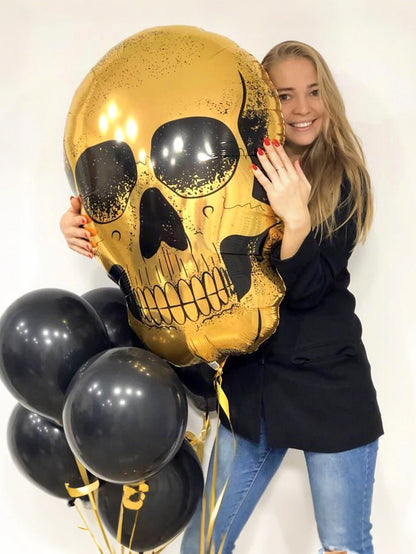 Skull Foil Balloon Halloween Decoration Ghost Party Day of the Dead Horror Party Decoration Haunted House Party Decoration 1