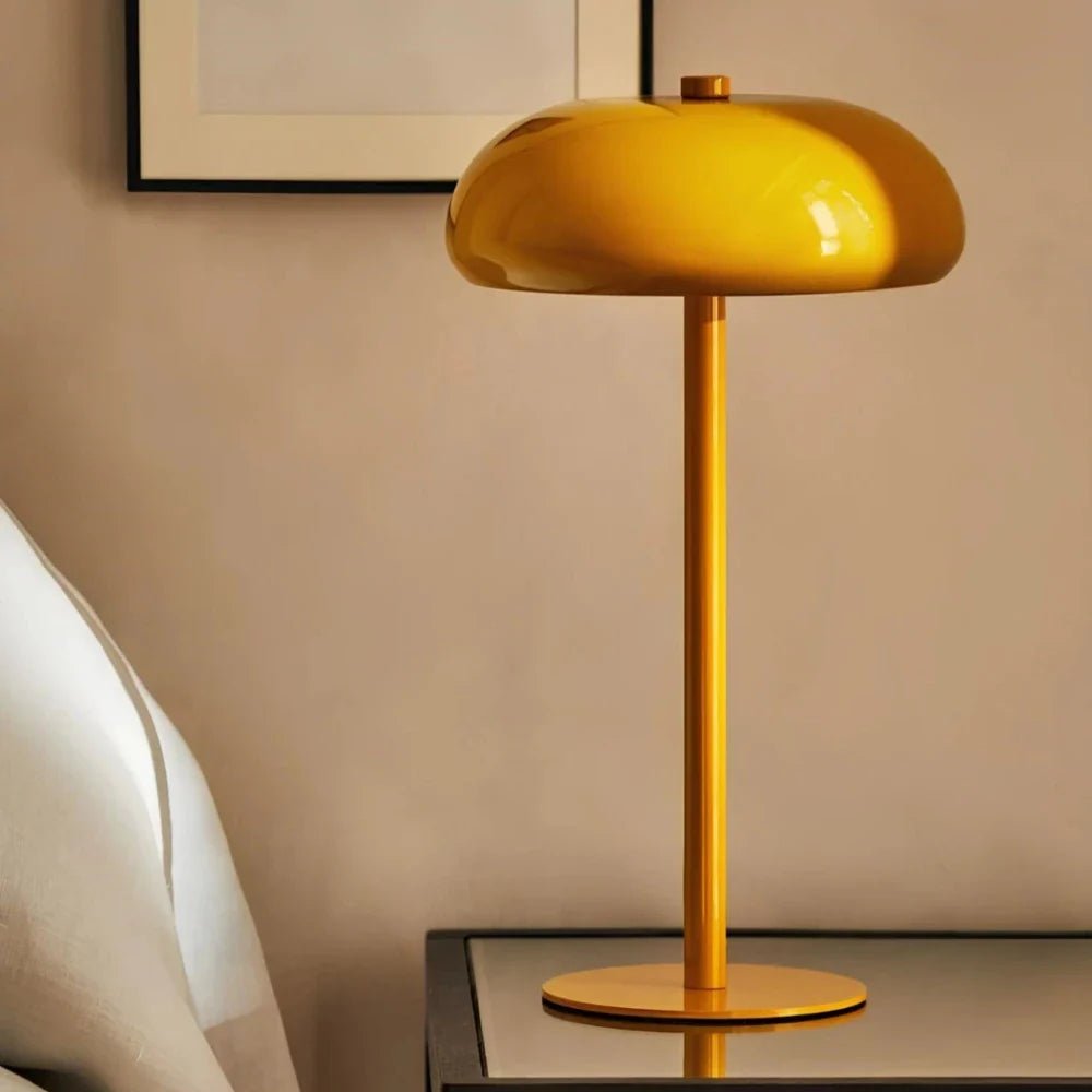 LuxRoyale Sleek Retro Table Lamp With Calming Glow And Minimalist Design