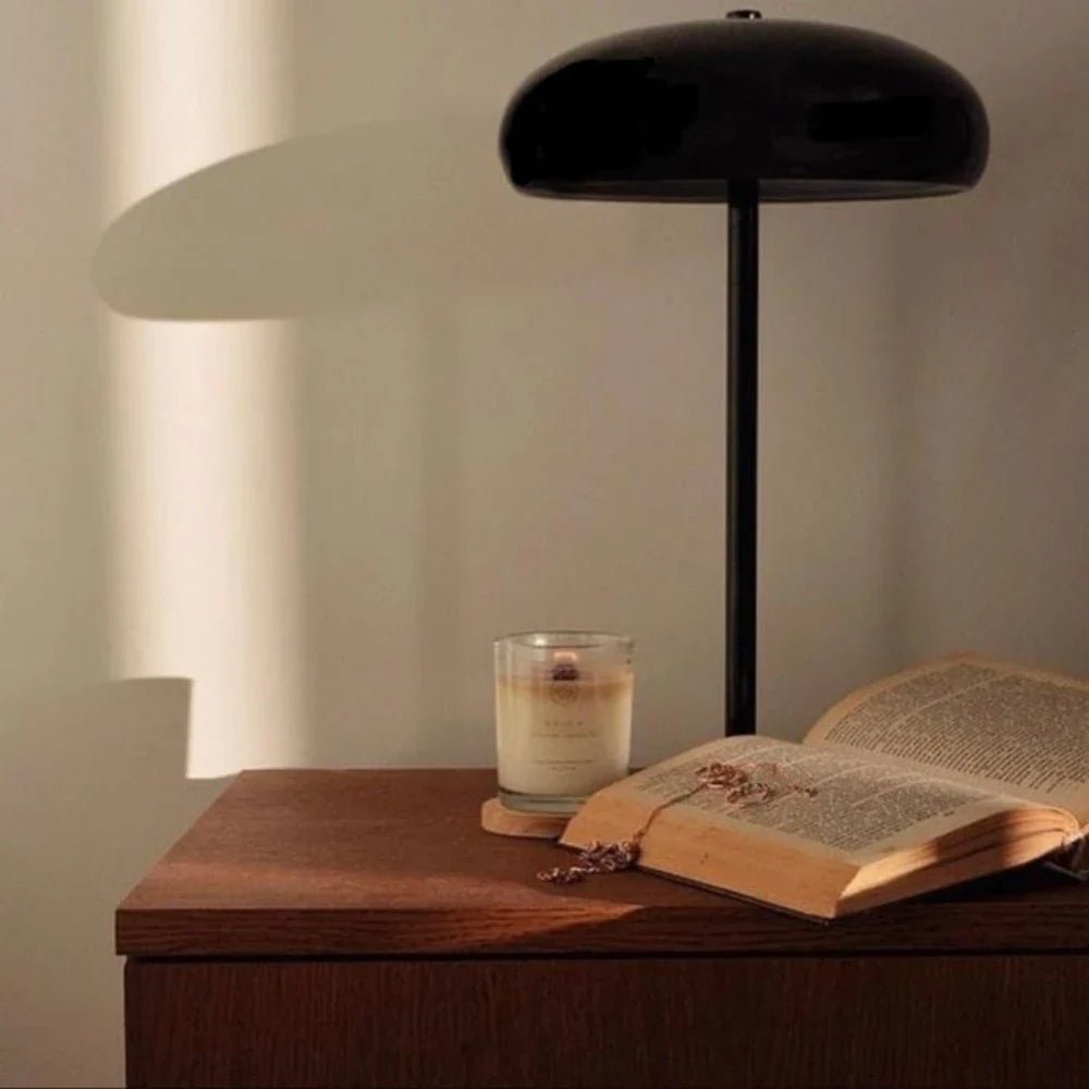 LuxRoyale Sleek Retro Table Lamp With Calming Glow And Minimalist Design
