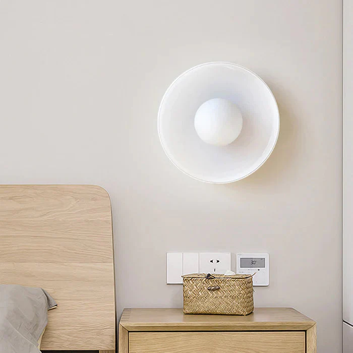 LuxRoyale Modern Glass Wall Ceiling Lamp-Japandi Minimalist Flush Mount LED Fixture