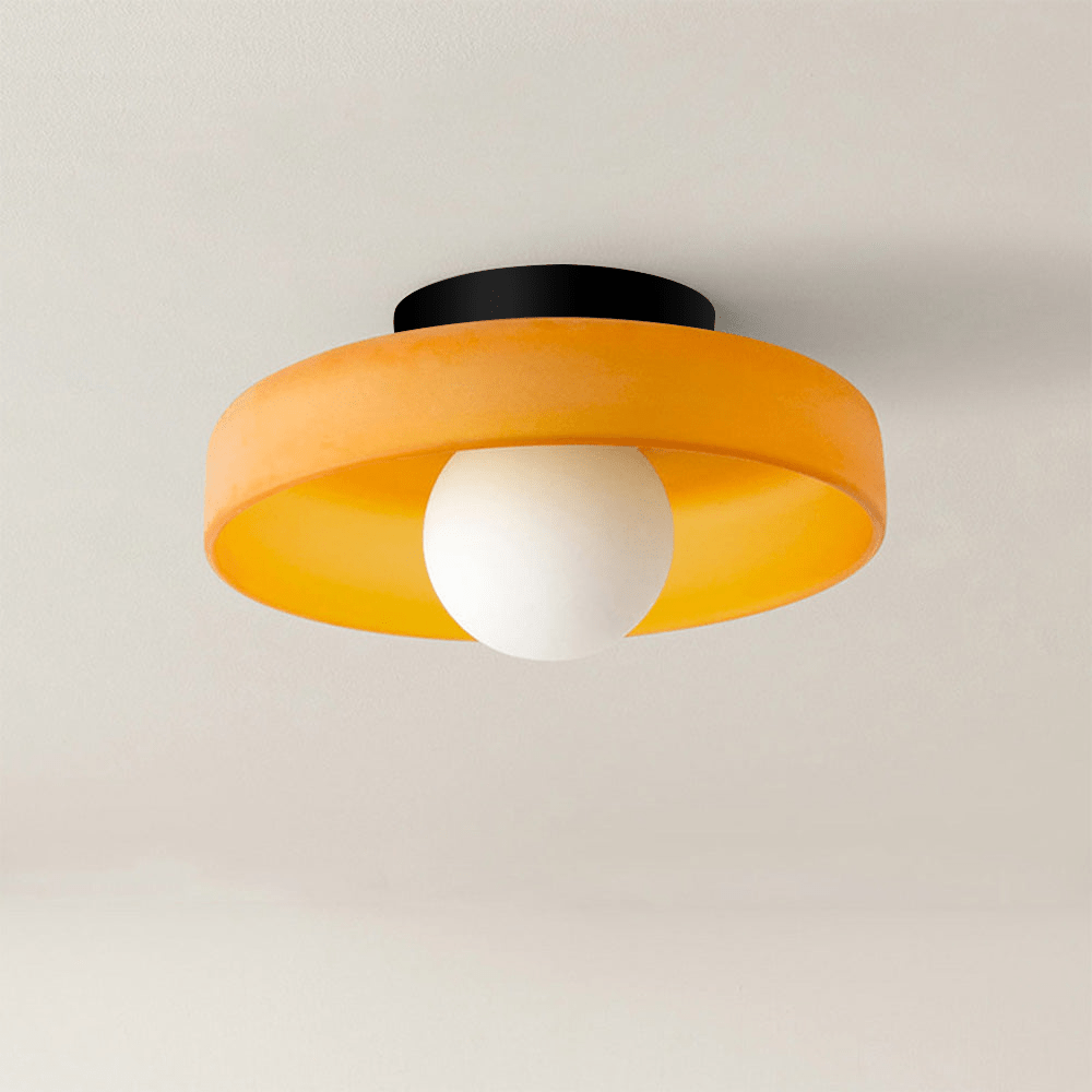 Sleek Round Glass Ceiling Light 0