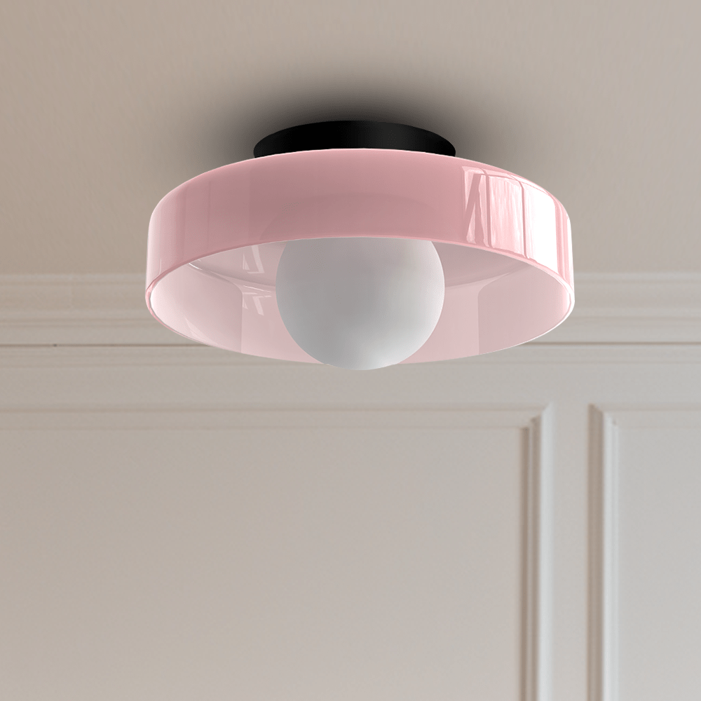 Sleek Round Glass Ceiling Light 3
