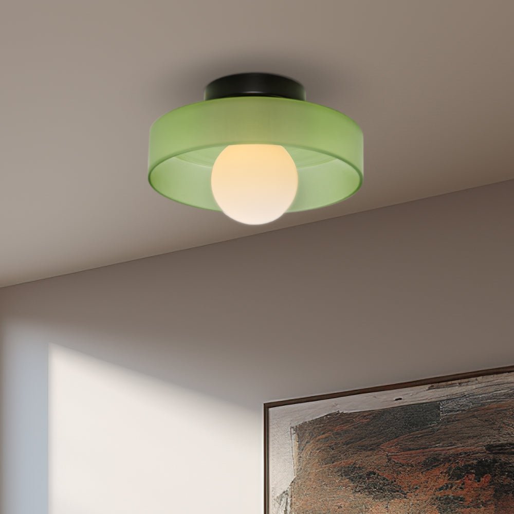 Sleek Round Glass Ceiling Light 4