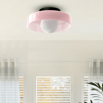 Sleek Round Glass Ceiling Light 7