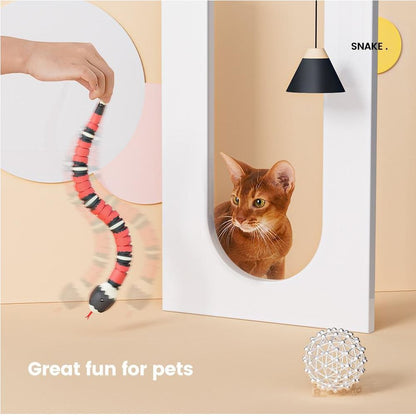 LuxRoyale Smart Sensor Interactive Snake Toy For Cats