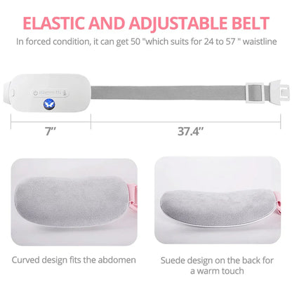 RoyaleGlow Smart Heating Massage Belt For Period Menstrual Cramps