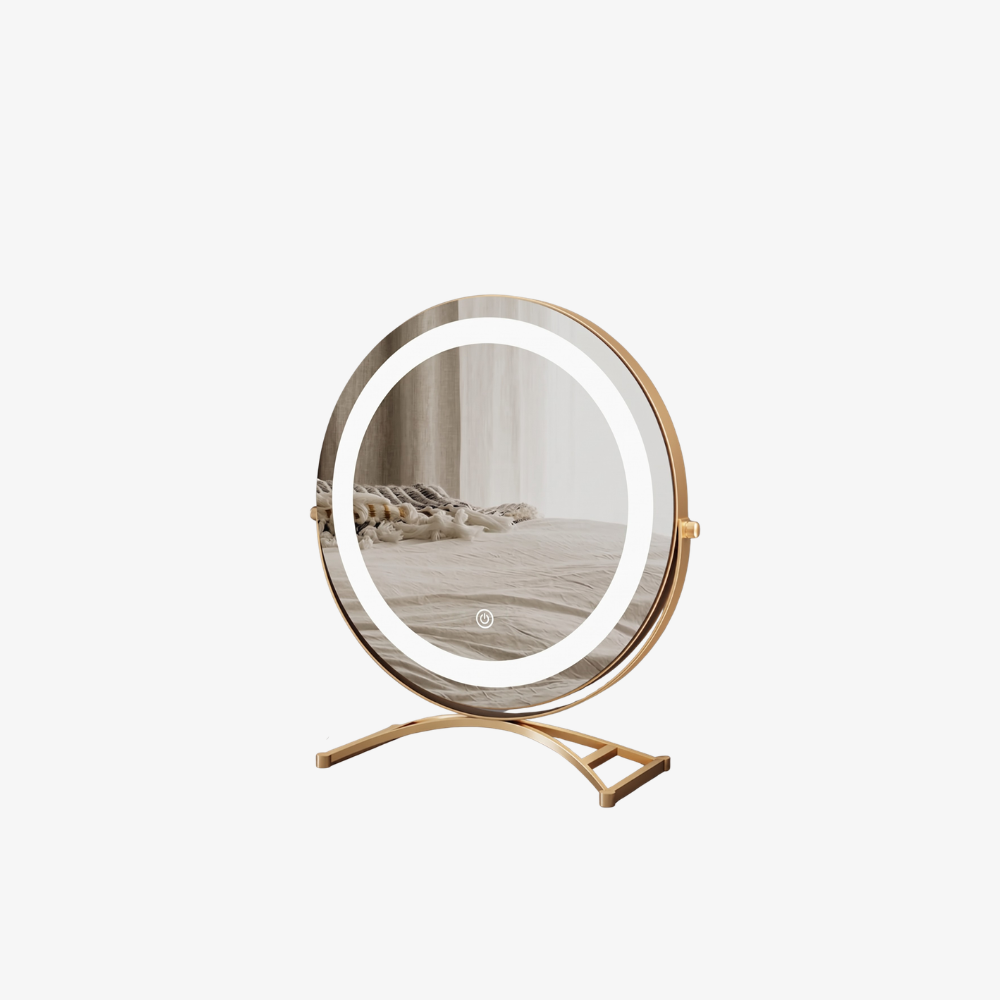 RoyaleGlow Round LED Vanity Mirror with Smart Touch & 360° Rotation