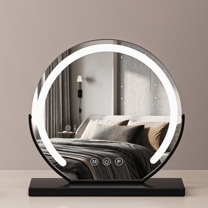 Smart Touch Lighted Makeup Mirror with Weighted Base - 360° Rotating Decor 5