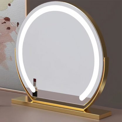 Smart Touch Lighted Makeup Mirror with Weighted Base - 360° Rotating Decor 8