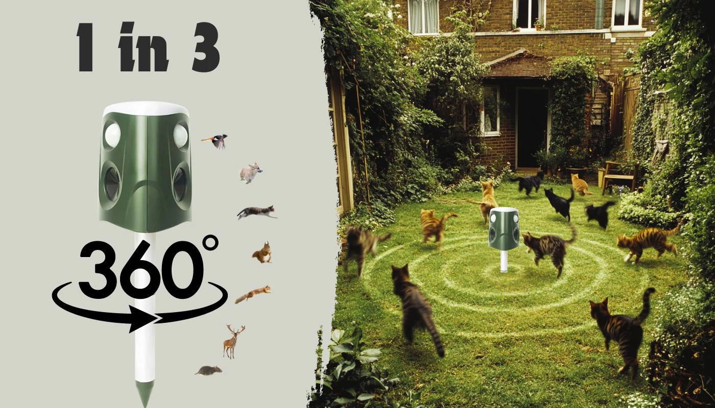 Luxora 360° Animal Repellent Deterrent 3 in 1 Device