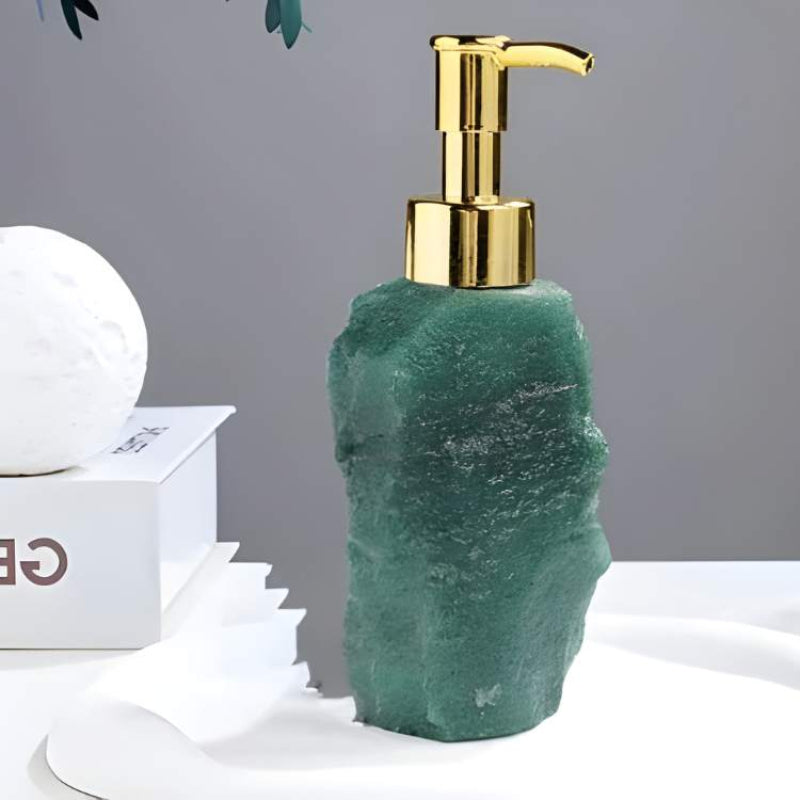 Soap Dispenser, Crystal Gravel Material, Pump Bottle, Hand Polished