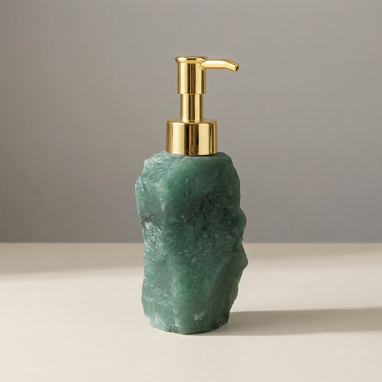 Soap Dispenser, Crystal Gravel Material, Pump Bottle, Hand Polished