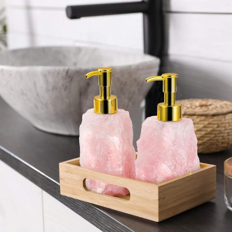 Soap Dispenser, Crystal Gravel Material, Pump Bottle, Hand Polished