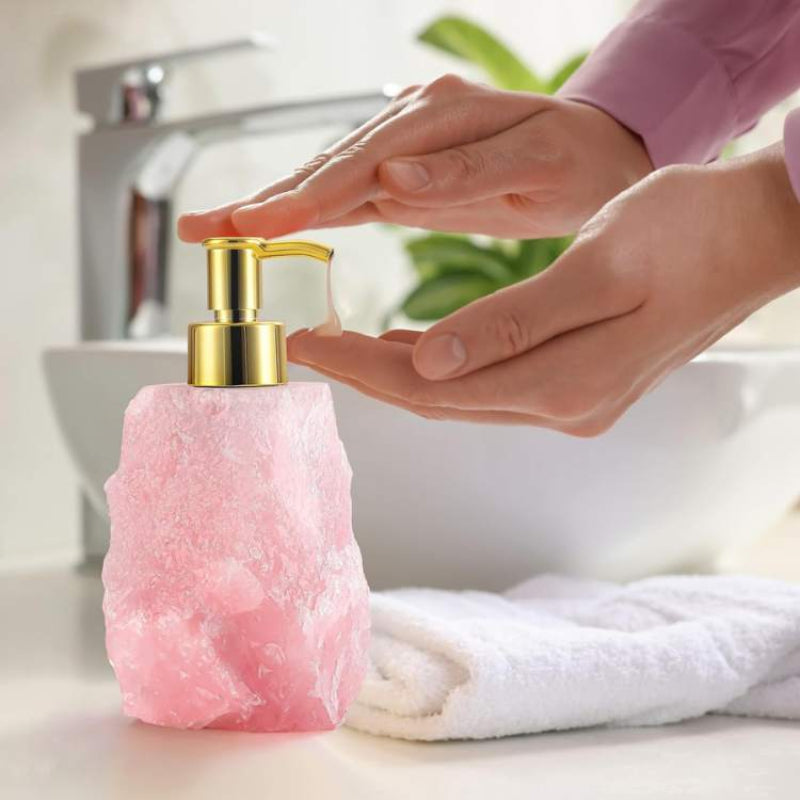 Soap Dispenser, Crystal Gravel Material, Pump Bottle, Hand Polished