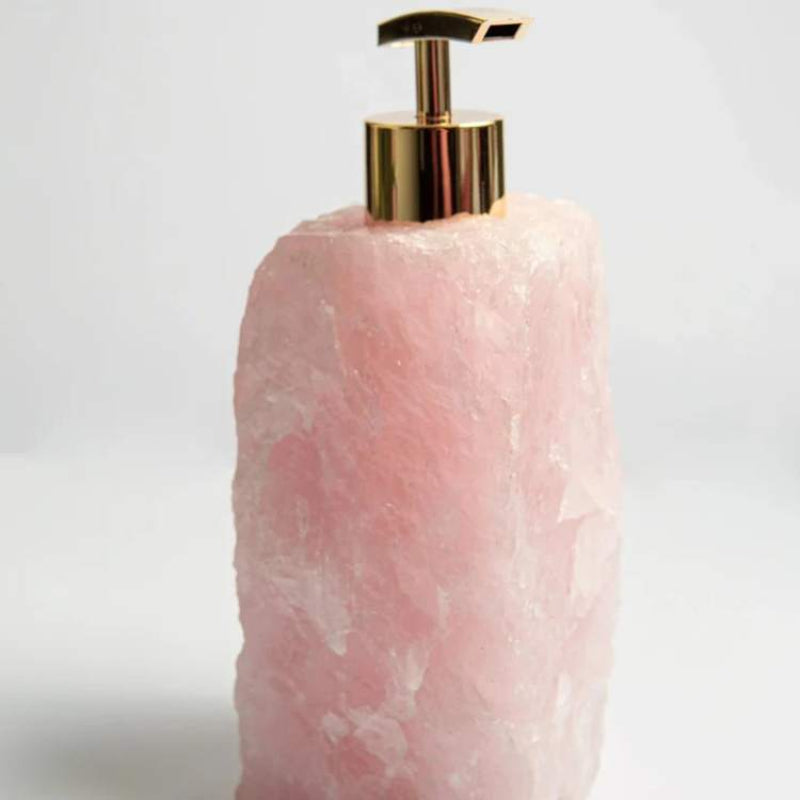 Soap Dispenser, Crystal Gravel Material, Pump Bottle, Hand Polished