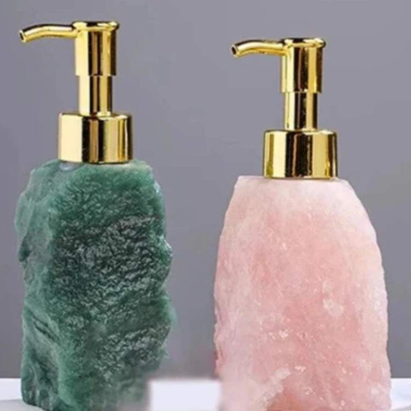 Soap Dispenser, Crystal Gravel Material, Pump Bottle, Hand Polished