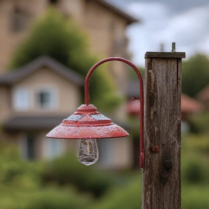 LuxRoyale Solar Wall Light Outdoor Vintage Inspired Iron Arm Glass Shade