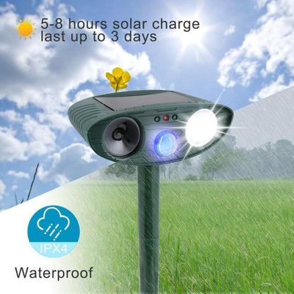 Royaleva Ultrasonic Rabbit Repeller – Solar Powered and Flashing Light – Get Rid of Rabbits