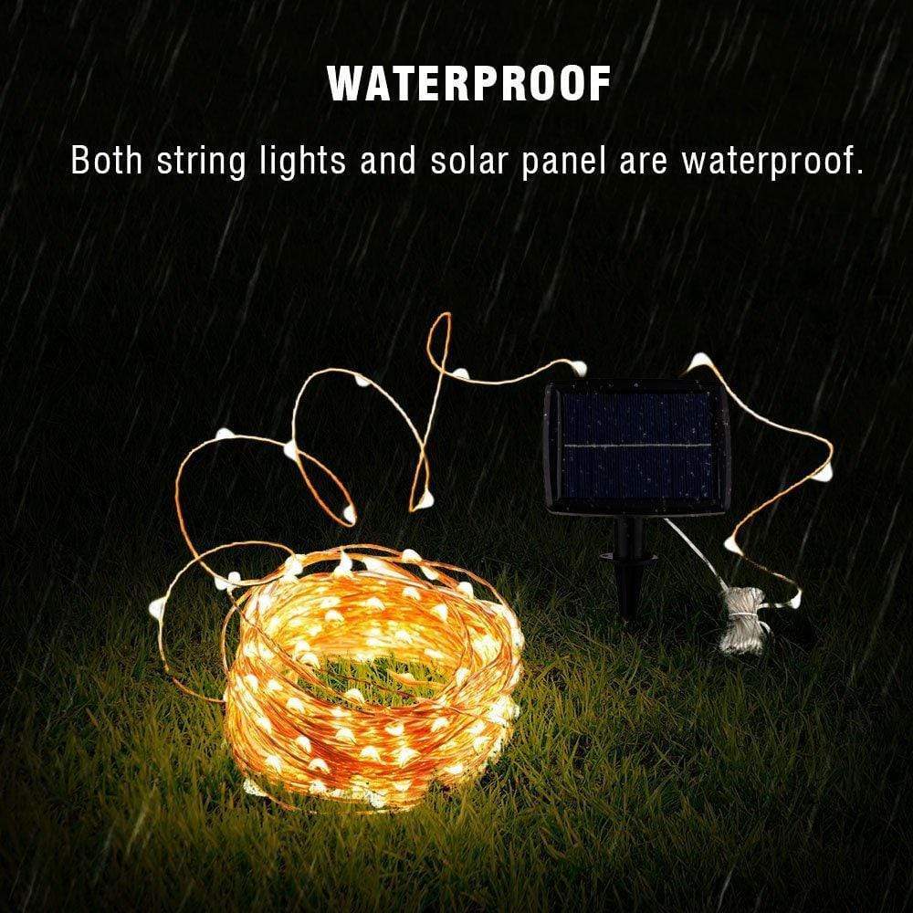 RoyaleGlow String Solar Lights Outdoor (Clear Cable) 50M/100M