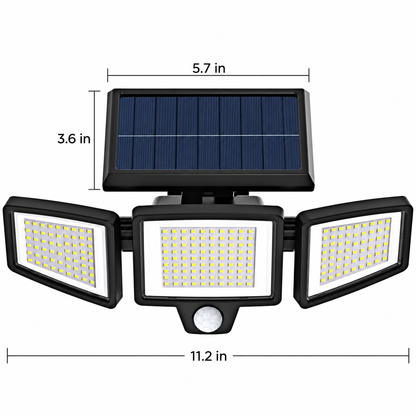 Lumora Solar Motion Sensor Light - 2000 Lumen Outdoor Flood Light with Remote Control
