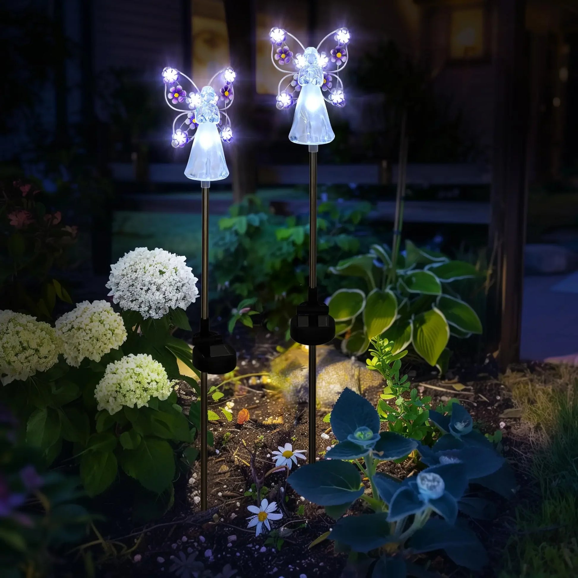 Solar Garden Light Angel Solar Landscape Decorative Light Outdoor Waterproof Solar Pathway Lights Grave Cemetery Sympathy Gift 5