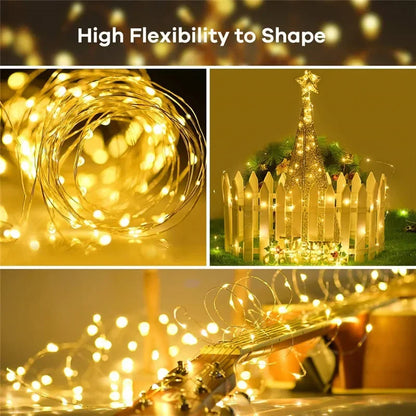 Solar LED Light Outdoor Waterproof Fairy Lights String Christmas Halloween Decoration Festoon Garden Led Lamp Party Supplies 2