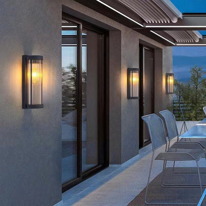 Solar Lights Outdoor Wall Sconce Cylinder | Vintage Style