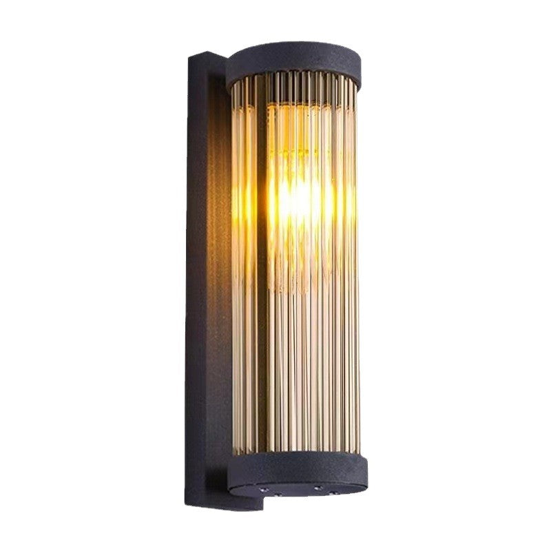 Solar Lights Outdoor Wall Sconce Cylinder | Vintage Style