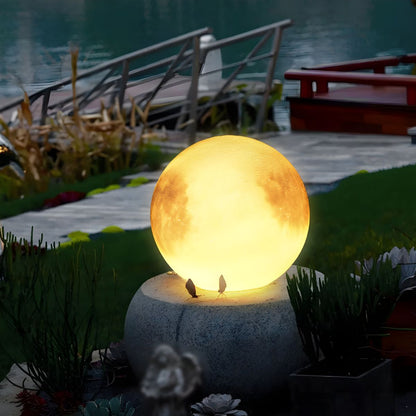 Solar Outdoor Floor Lamp Moon Globe 0