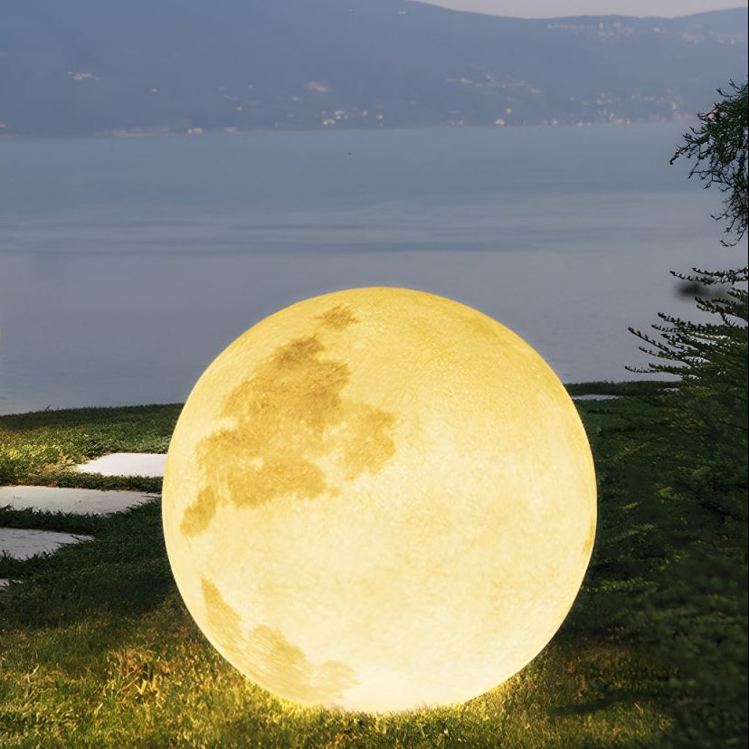Solar Outdoor Floor Lamp Moon Globe 7