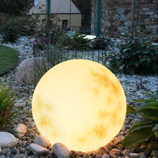 Solar Outdoor Floor Lamp Moon Globe 8