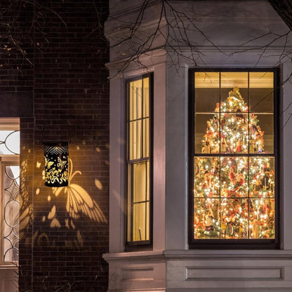 LuxRoyale Solar Pattern Lantern Outdoor Indoor Decor With Solar Power