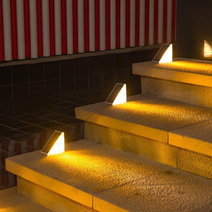 LuxRoyale Solar Powered Stair Lights Outdoor Pathway Step Lighting