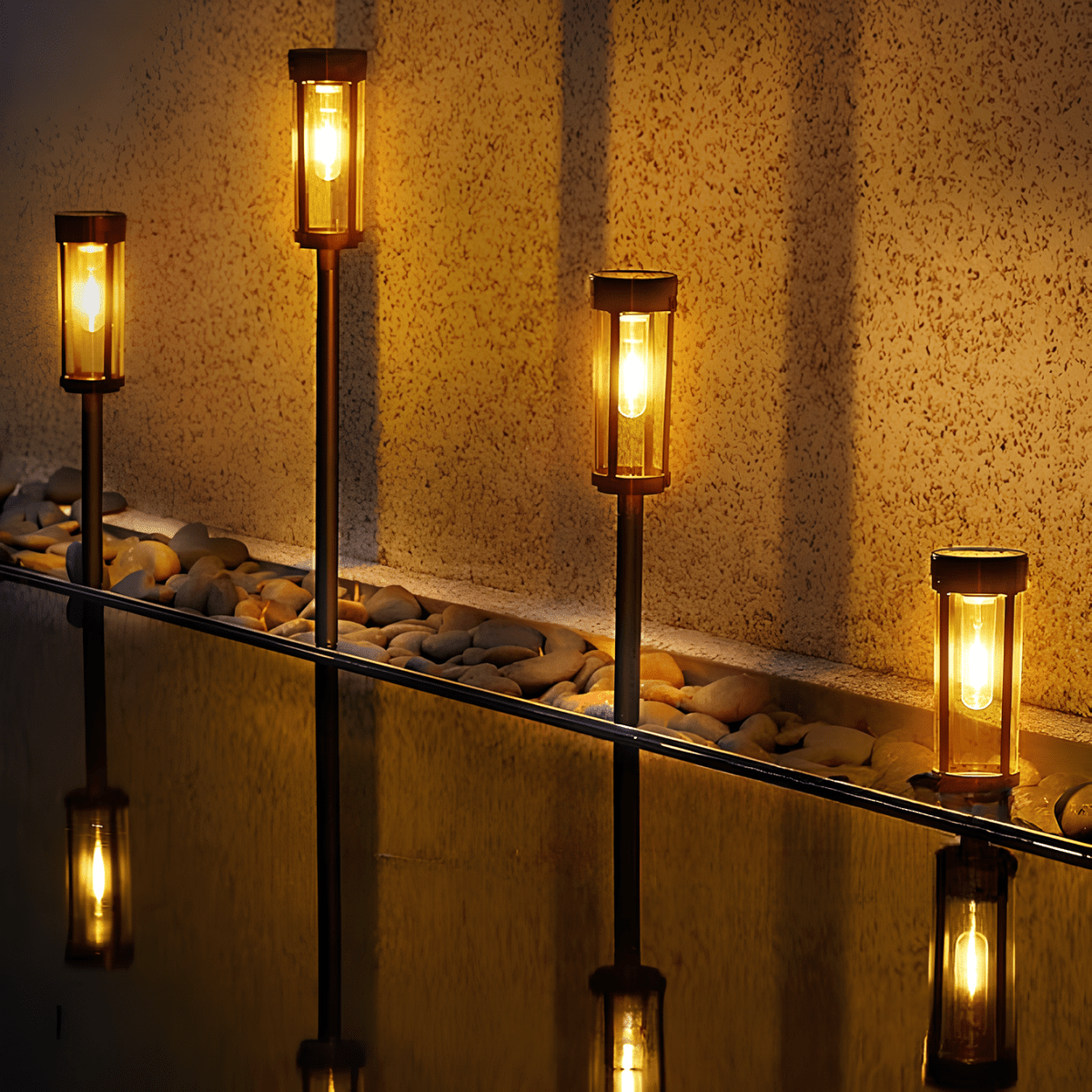 LuxRoyale Solar Powered Torch Light For Outdoor Pathway And Garden